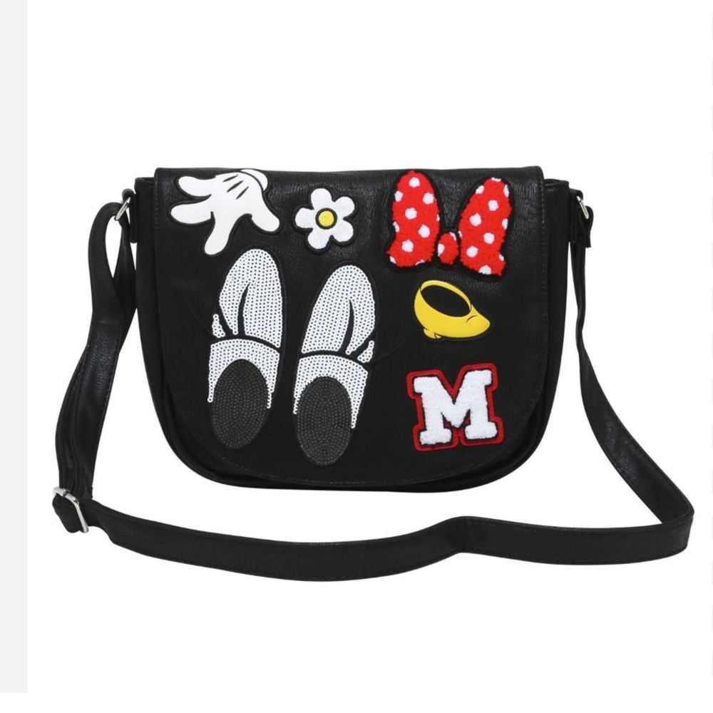 NWT Loungefly Disney Minnie Patches Crossbody Bag